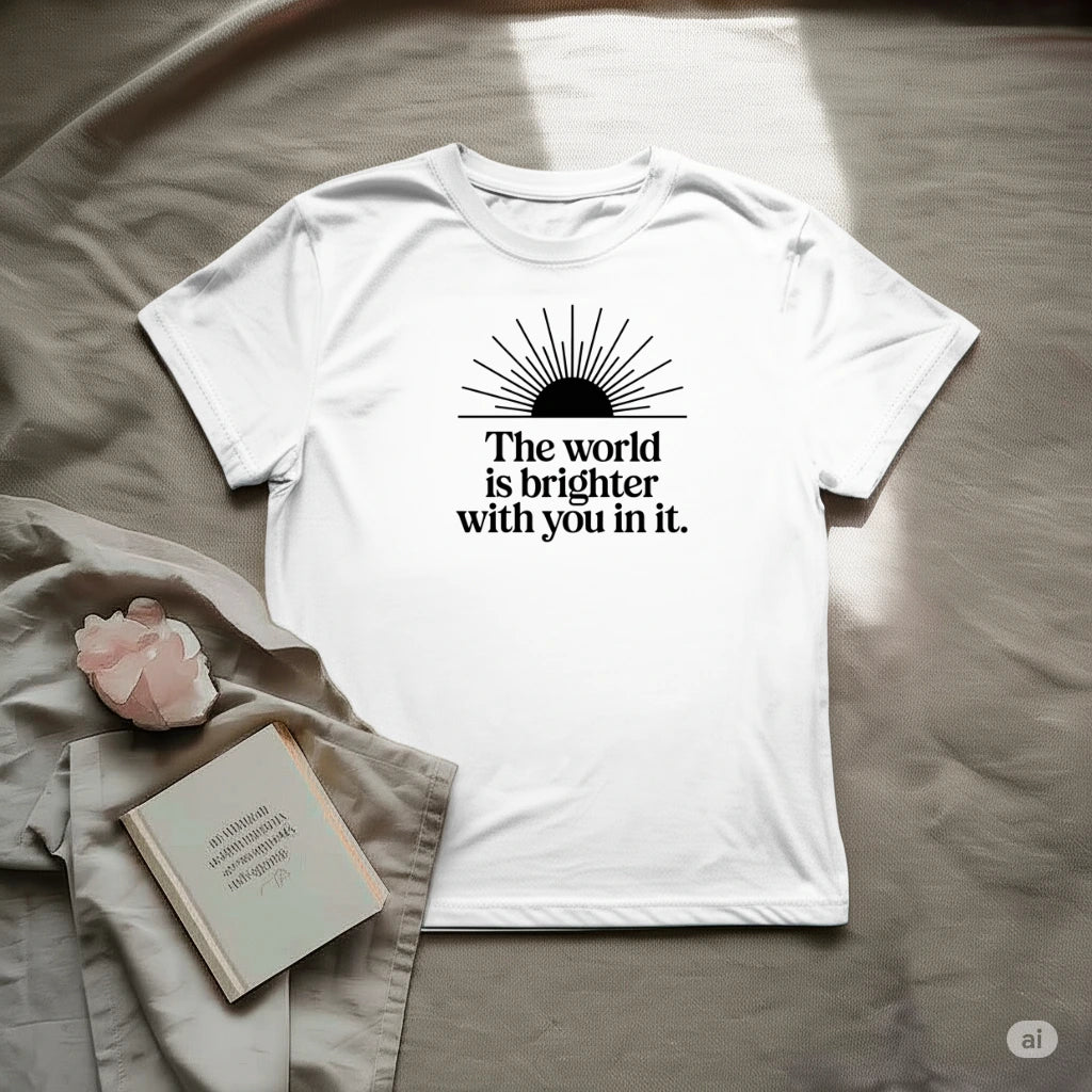 The World is brighter with you in it T-Shirt