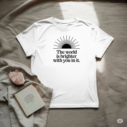 The World is brighter with you in it T-Shirt
