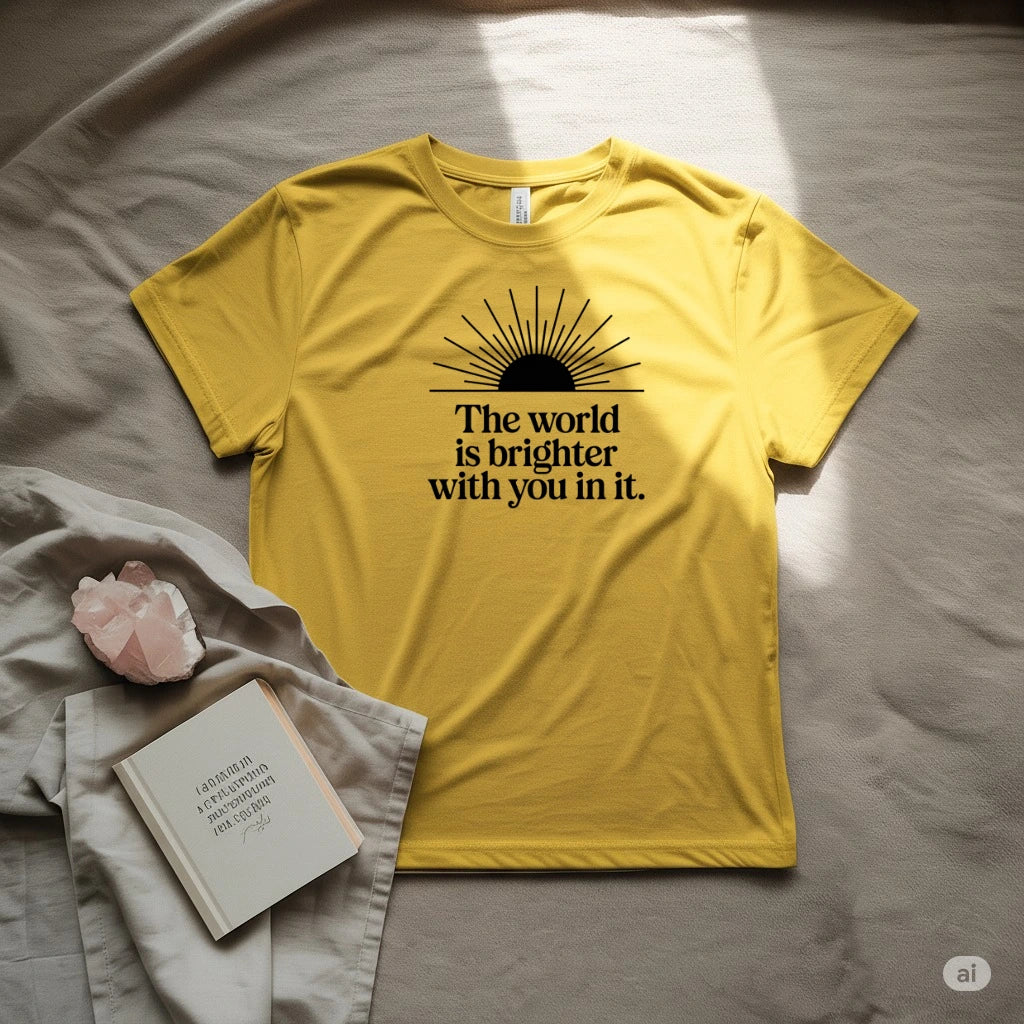 The World is brighter with you in it T-Shirt