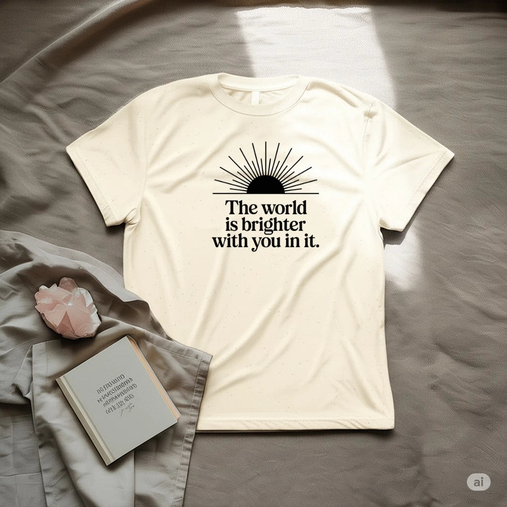 The World is brighter with you in it T-Shirt