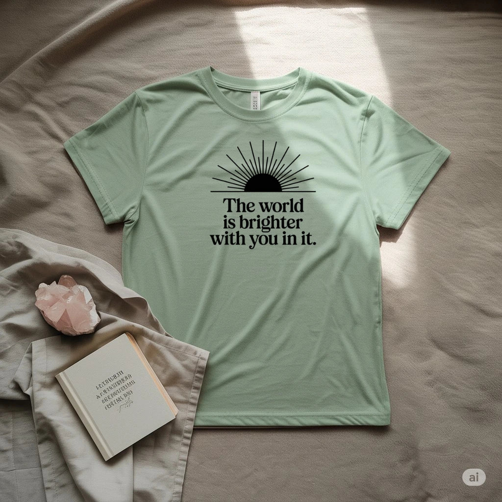 The World is brighter with you in it T-Shirt